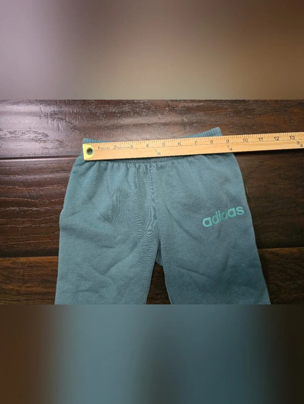 Adidas Kids Boy Teal Green Elastic Waist Sweat Pants 4T